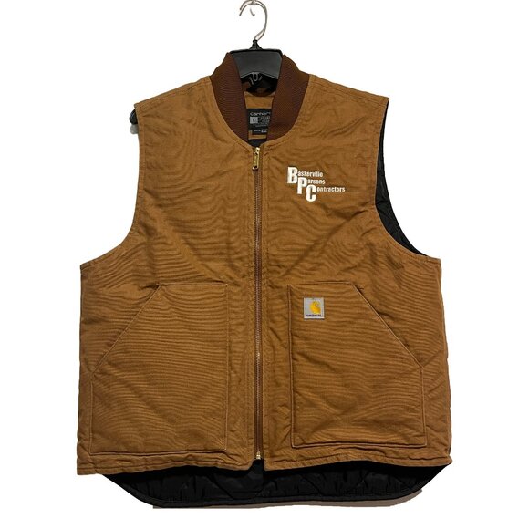 Carhartt Other - Carhartt Branded Relaxed Fit Men's Brown Work Wear Full Zip Vest